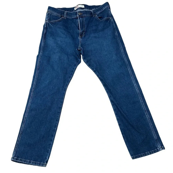 Wrangler Other - Wrangler Slim Straight/88 Men’s Dark Wash Denim Jeans Size 38/32 GUC